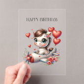 ポニーパイロット 誕生日 アクリル招待状 (インサイチュ (ポータブル))