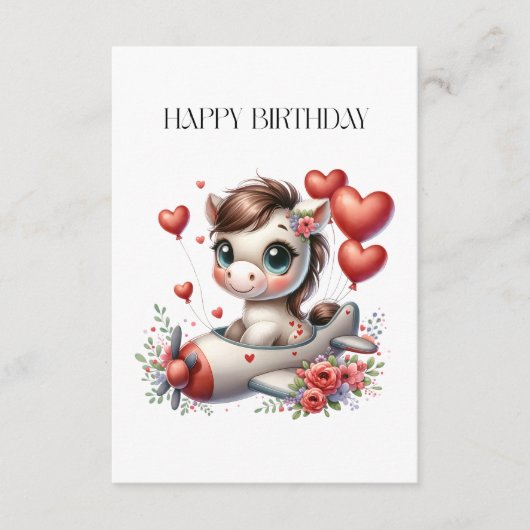 ポニーパイロット 誕生日 エンクロージャーカード (正面)