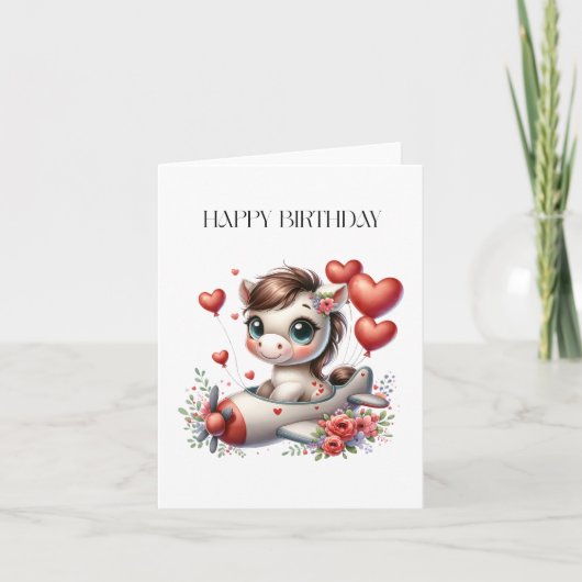 ポニーパイロット 誕生日 カード (正面)