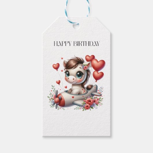 ポニーパイロット 誕生日 ギフトタグ (正面)
