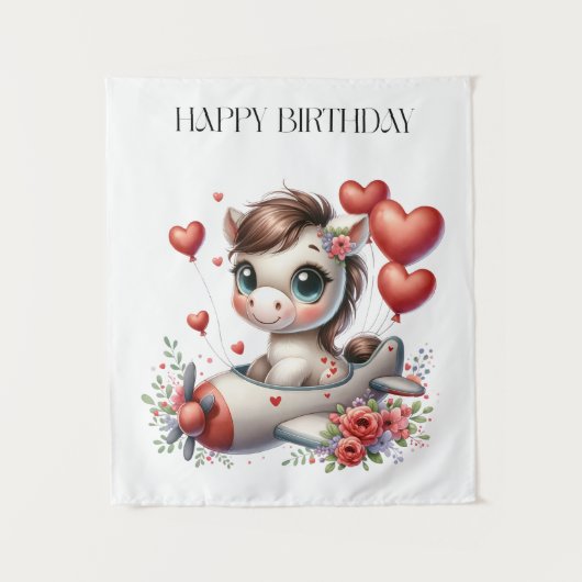 ポニーパイロット 誕生日 タペストリー (正面)