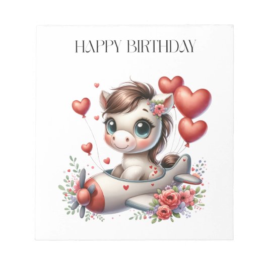 ポニーパイロット 誕生日 ノートパッド (正面)