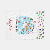 ポニーパーソナライズされたとユニコーン・ドードル フリースブランケット (正面(横))