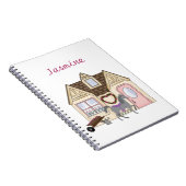 ポニーパーソナライズされたスかわいらしハウスホースノート ノートブック (右側)