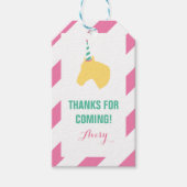 ポニーパーティーパーソナライズされたギフトラベルピンク ギフトタグ (正面)