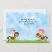 ポニーパーティー誕生日招待状forガールアンドボーイズ 招待状 (裏面)