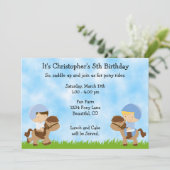 ポニーパーティー誕生日招待状forボーイズ 招待状 (スタンド正面)