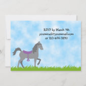 ポニーパーティー誕生日招待状for Girls 招待状 (裏面)