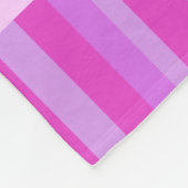 ポニーピンクパープル明るいと名付けられた子供たちストライプの女の子 フリースブランケット (角)
