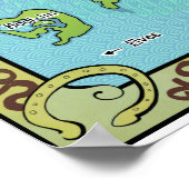 ポニーファインダーEverglowマップのポスター ポスター (角)