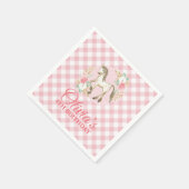 ポニーフローラとプレイドバースデーパーティーのナプキン スタンダードカクテルナプキン (角)