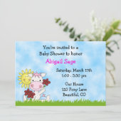 ポニーベビーシャワー招待状for girls 招待状 (スタンド正面)