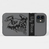 ポニーホースブロンコスタリオンマグネティックメタルラインアート Case-Mate iPhoneケース (裏面(横))