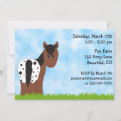 ポニーライド乗馬誕生日招待状 招待状 (裏面)