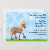 ポニーライド乗馬誕生日招待状 招待状 (裏面)