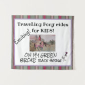 ポニーライド子供へタペストリー タペストリー (正面(横))