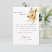 ポニーラベンダーベビーシャワーメッセージサンキュー サンキューカード (スタンド正面)