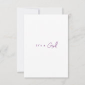 ポニーラベンダーベビーシャワーメッセージサンキュー サンキューカード (裏面)