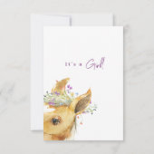 ポニーラベンダーベビーシャワ空白のーサンキュー サンキューカード (裏面)