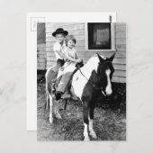ポニー乗馬の写真を思い出して ポストカード (正面/裏面)