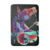 ポニー付き中湯絵を描マットデザイン バスマット (正面縦)