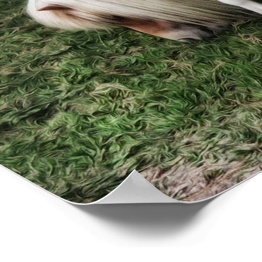 ポニー写真かわいらしアートプリントの夢 ポスター (角)