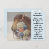 ポニー幼少期の思い出お正月のトーストポストカード シーズンポストカード (正面/裏面)