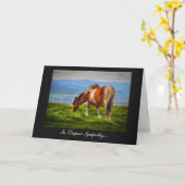 ポニー王国 – イン悔やみや弔慰 カード (黄色い花)