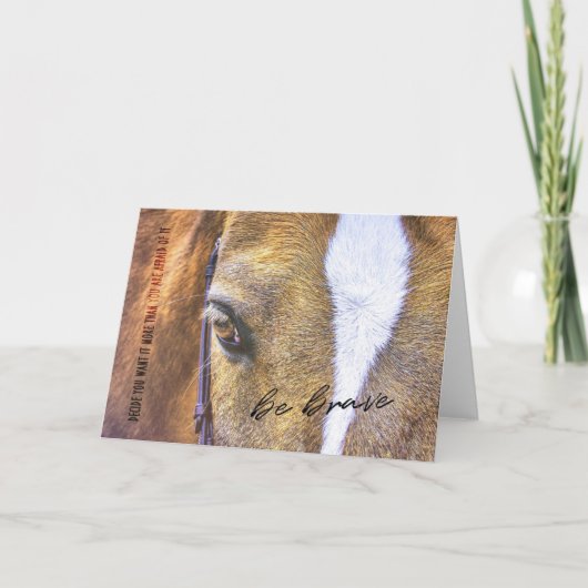 ポニー疑問に思グリーティングカード サンキューカード (正面)