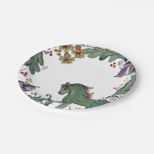 ポニー素朴ホースティール(緑がかった色)カラフルファームハウスカウト ペーパープレート (アングル)