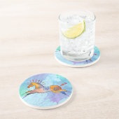 ポニー絵を描サンドストーンコースター コースター (側面)