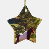 ポニー絵を描バイザパイン セラミックオーナメント (右)