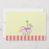 ポニー絵を描バースデーパーティー 招待状 (裏面)