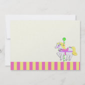 ポニー絵を描バースデーパーティー 招待状 (裏面)