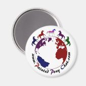 ポニー色彩の鮮やかチャットマグネット マグネット (正面/裏面)