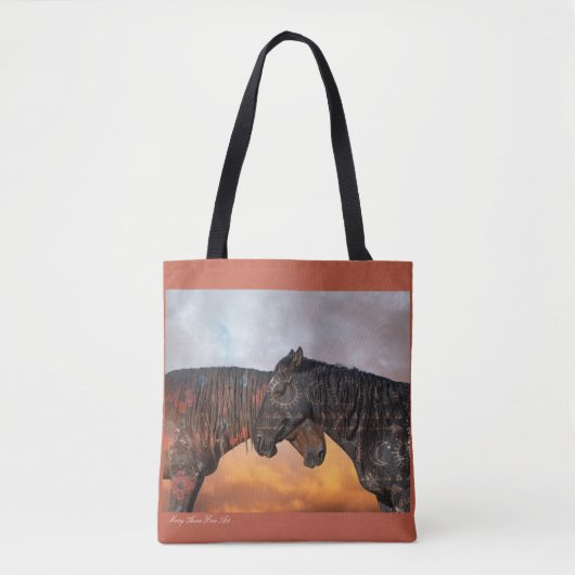 ポニー色彩の鮮やかトートバッグ トートバッグ (正面)