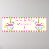 ポニー色彩の鮮やか誕生日ポスター ポスター (正面)