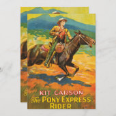 ポニー表現🌄キットカーソンヒストリックカウボーイヴィンテージ 招待状 (正面/裏面)