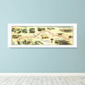 ポニー表現ルート写真マップ1860 キャンバスプリント (インサイチュ (ウッドフロア))