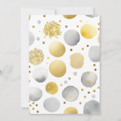 ポニー誕生日パーティー黒馬金ゴールドの散水 招待状 (裏面)