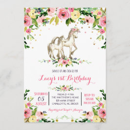 ポニー誕生日招待、馬の誕生日の招待 招待状