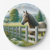 ポニー馬の誕生日パーティー ペーパープレート (正面)