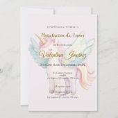 ポニー3歳スペインの誕生日 招待状 (正面)