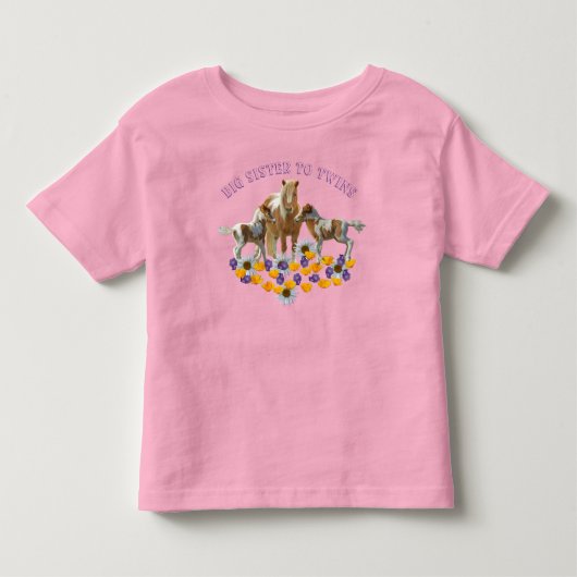 ポニー ファミリー 雙子ちゃんのお姉ちゃん トドラーTシャツ (正面)