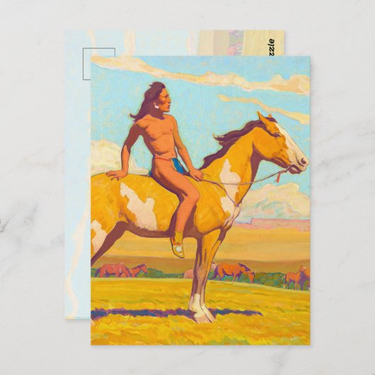 ポニー・ボーイ、1920年メイナード・ディクソン ポストカード (正面/裏面)