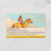 ポニー・ボーイ、1920年メイナード・ディクソン 名刺 (裏面)