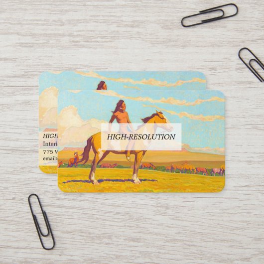 ポニー・ボーイ、1920年メイナード・ディクソン 名刺 (正面/裏面インサイチュ)