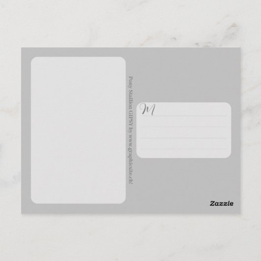 ポニー - ポストカード (裏面)