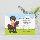 ポニー 馬術 騎馬 馬に乗る 招待状 (スタンド正面)