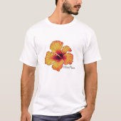 ポノに生きる ハイビスカス ハワイ バランス 自然 調和 Tシャツ (正面)